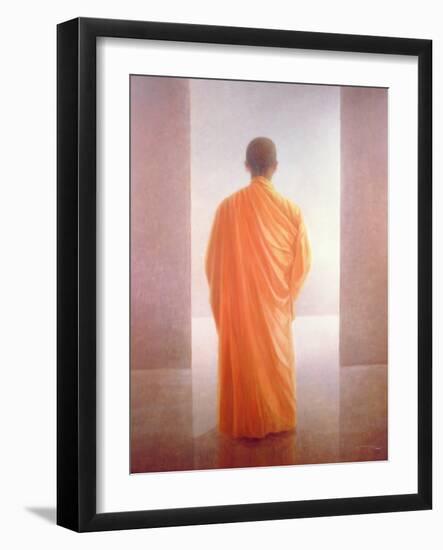 Young Monk, Back View, Vietnam-Lincoln Seligman-Framed Giclee Print