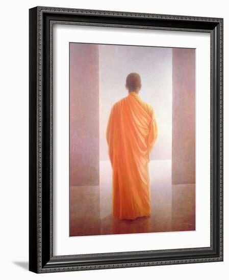 Young Monk, Back View, Vietnam-Lincoln Seligman-Framed Giclee Print