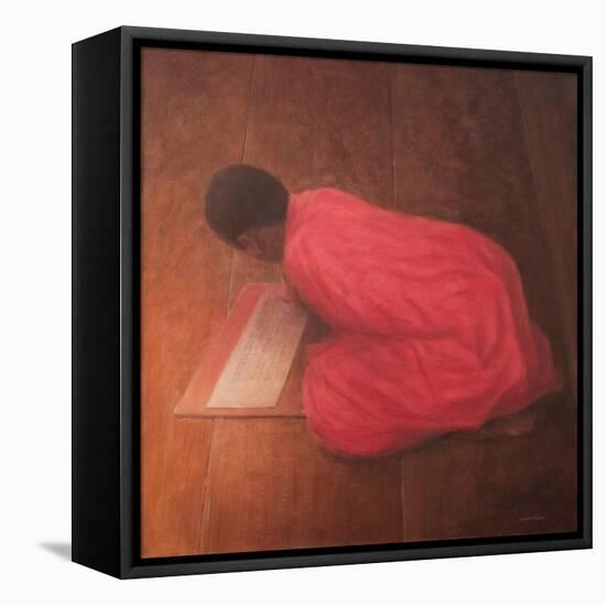 Young Monk in Class-Lincoln Seligman-Framed Premier Image Canvas