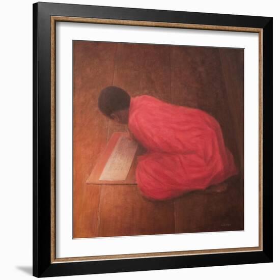 Young Monk in Class-Lincoln Seligman-Framed Giclee Print