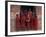 Young Monks in Red Robes with Alms Woks, Myanmar-Keren Su-Framed Photographic Print