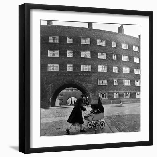 Young Mother in Liverpool, 1954-Bela Zola-Framed Photographic Print