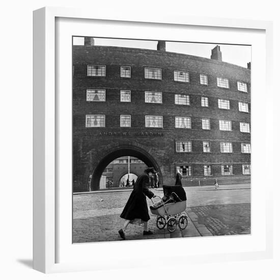 Young Mother in Liverpool, 1954-Bela Zola-Framed Photographic Print