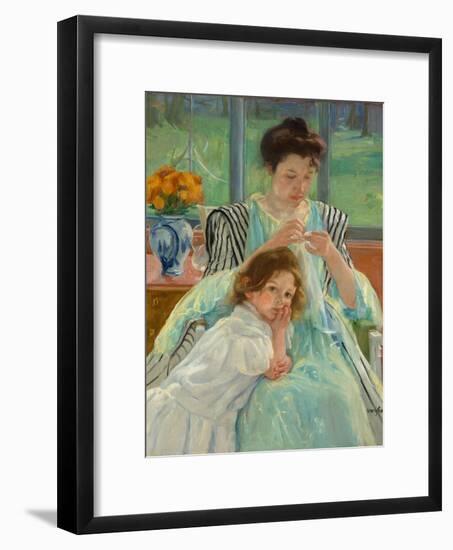 Young Mother Sewing, 1900-Mary Stevenson Cassatt-Framed Giclee Print