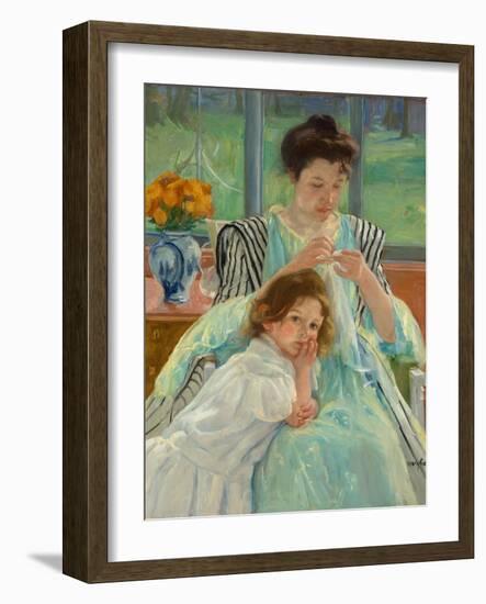 Young Mother Sewing, 1900-Mary Stevenson Cassatt-Framed Giclee Print