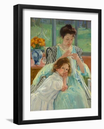 Young Mother Sewing, 1900-Mary Stevenson Cassatt-Framed Giclee Print