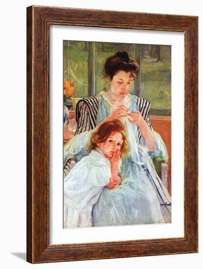 Young Mother Sewing-Mary Cassatt-Framed Art Print