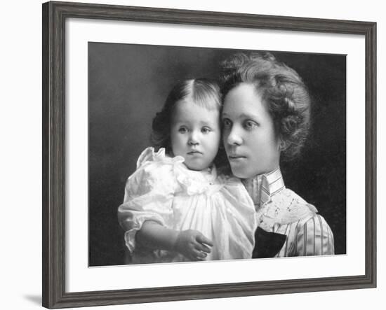 Young Mother with Her Toddler Son, Ca. 1913-null-Framed Photographic Print