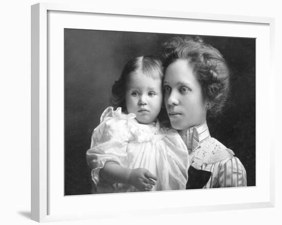 Young Mother with Her Toddler Son, Ca. 1913-null-Framed Photographic Print