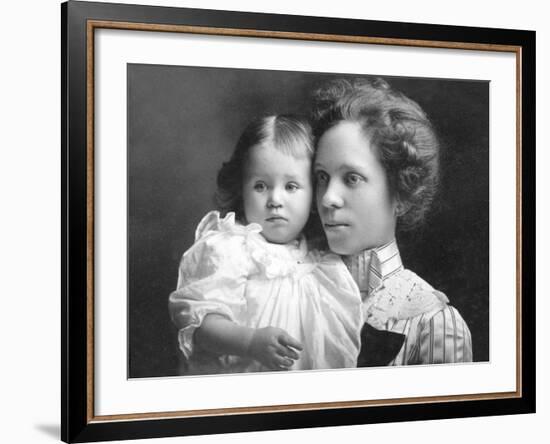 Young Mother with Her Toddler Son, Ca. 1913-null-Framed Photographic Print