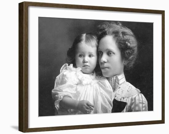 Young Mother with Her Toddler Son, Ca. 1913--Framed Photographic Print