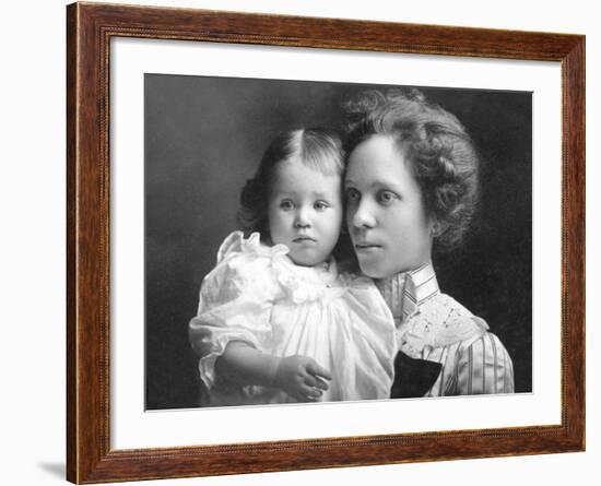 Young Mother with Her Toddler Son, Ca. 1913-null-Framed Photographic Print