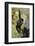 Young Mountain Gorilla Hanging from Branch-null-Framed Photographic Print