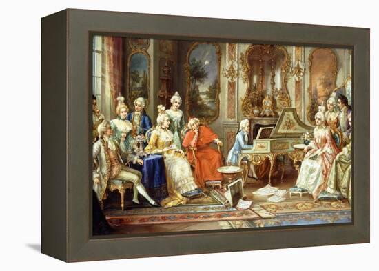 Young Mozart Giving a Recital-H. Pihnnero-Framed Premier Image Canvas