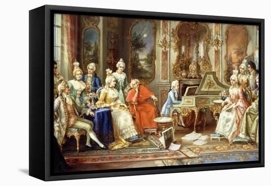 Young Mozart Giving a Recital-H. Pihnnero-Framed Premier Image Canvas