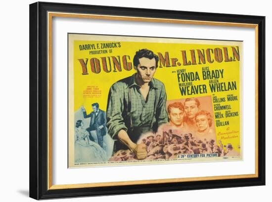 Young Mr. Lincoln, UK Movie Poster, 1939-null-Framed Art Print