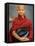 Young Myanmar Buddhist Monk Smiles Broadly as He Waits for Donations Early on a Yangon Street-null-Framed Premier Image Canvas