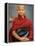 Young Myanmar Buddhist Monk Smiles Broadly as He Waits for Donations Early on a Yangon Street-null-Framed Premier Image Canvas