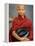 Young Myanmar Buddhist Monk Smiles Broadly as He Waits for Donations Early on a Yangon Street-null-Framed Premier Image Canvas