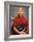 Young Myanmar Buddhist Monk Smiles Broadly as He Waits for Donations Early on a Yangon Street-null-Framed Photographic Print