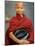 Young Myanmar Buddhist Monk Smiles Broadly as He Waits for Donations Early on a Yangon Street-null-Mounted Photographic Print