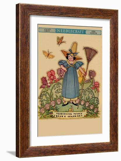 Young Nymph with a Rake-null-Framed Art Print