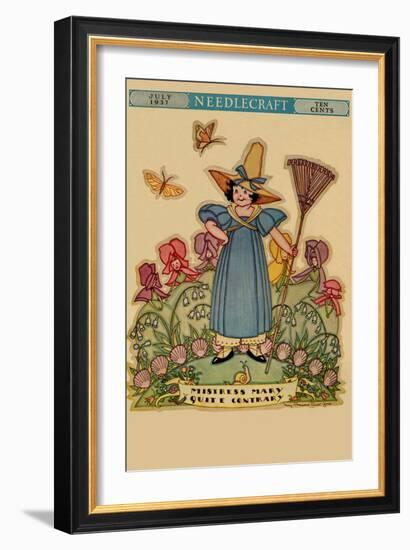 Young Nymph with a Rake-null-Framed Art Print