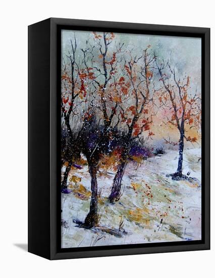 Young oaks in winter-Pol Ledent-Framed Stretched Canvas