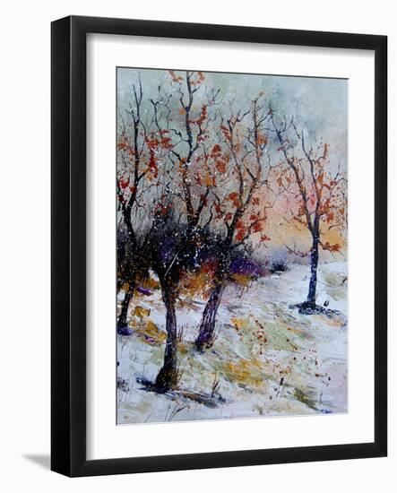 Young oaks in winter-Pol Ledent-Framed Art Print