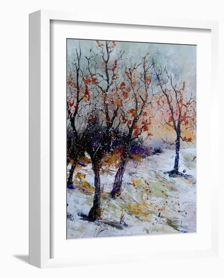 Young oaks in winter-Pol Ledent-Framed Art Print