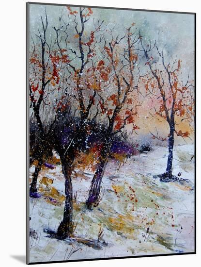 Young oaks in winter-Pol Ledent-Mounted Art Print