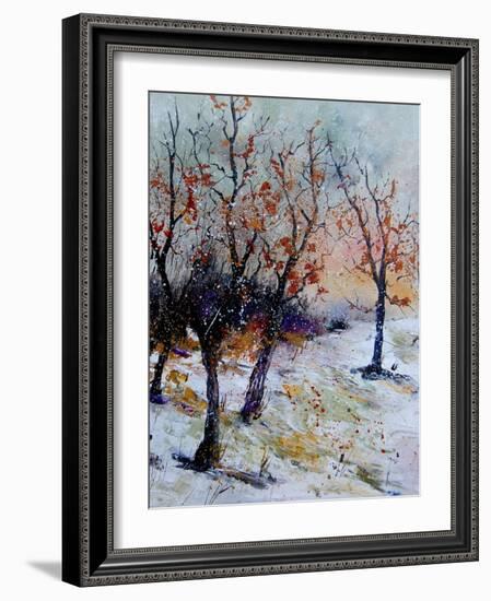 Young oaks in winter-Pol Ledent-Framed Art Print