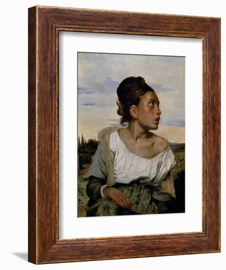Young Orphan in the Cemetery, circa 1824-Eugene Delacroix-Framed Giclee Print