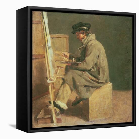 Young Painter at His Easel-Theodore Gericault-Framed Premier Image Canvas