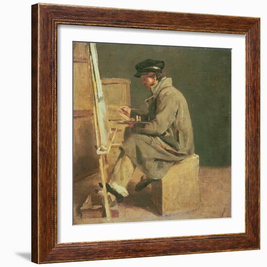 Young Painter at His Easel-Theodore Gericault-Framed Giclee Print