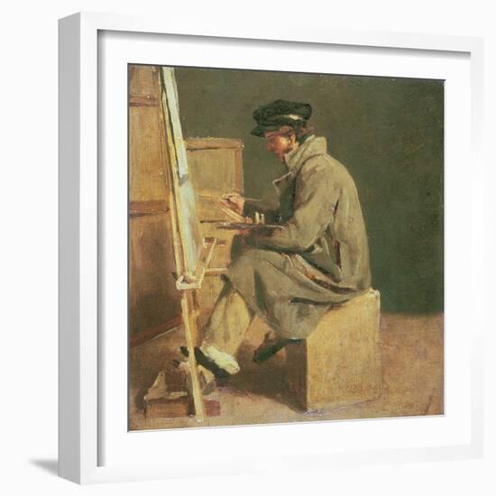 Young Painter at His Easel-Theodore Gericault-Framed Giclee Print