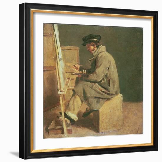 Young Painter at His Easel-Theodore Gericault-Framed Giclee Print