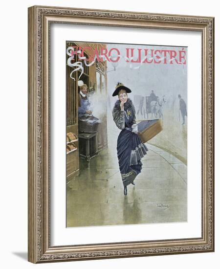 Young Parisian Hatmaker, Cover Illustration of 'Figaro Illustre', February 1892-Jean Béraud-Framed Giclee Print