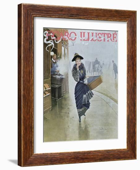 Young Parisian Hatmaker, Cover Illustration of 'Figaro Illustre', February 1892-Jean Béraud-Framed Giclee Print