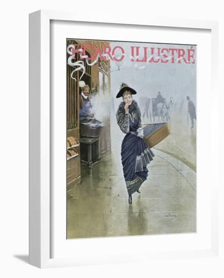 Young Parisian Hatmaker, Cover Illustration of 'Figaro Illustre', February 1892-Jean Béraud-Framed Giclee Print