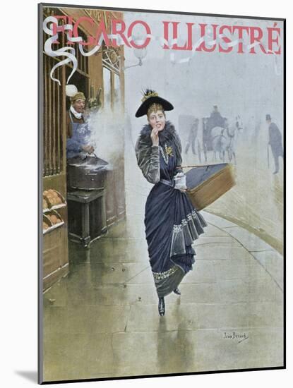 Young Parisian Hatmaker, Cover Illustration of 'Figaro Illustre', February 1892-Jean Béraud-Mounted Giclee Print