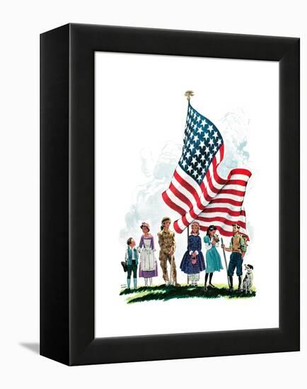 Young Patriots - Child Life-Keith Ward-Framed Premier Image Canvas