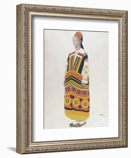 Young Peasant Girl, 1922-Leon Bakst-Framed Giclee Print
