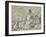 Young Peasant Woman Sitting with a Child and a Dog-null-Framed Giclee Print
