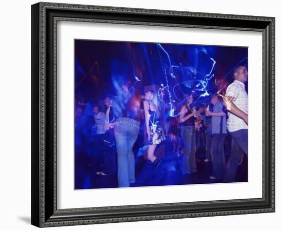 Young People at the Trendy Cube Nightclub, Glasgow, Scotland, United Kingdom-Yadid Levy-Framed Photographic Print