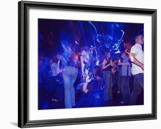 Young People at the Trendy Cube Nightclub, Glasgow, Scotland, United Kingdom-Yadid Levy-Framed Photographic Print