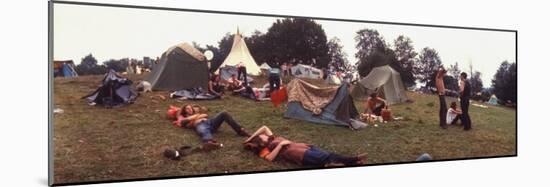 Young People Camping Out with Tents on a Grassy Hillside, During the Woodstock Music and Art Fair-John Dominis-Mounted Photographic Print