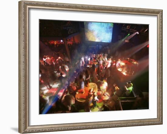 Young People Dance in the Hollywood Night Club, at the Stalin Cinema, Tallinn, Estonia-Yadid Levy-Framed Photographic Print