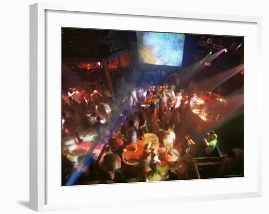 Young People Dance in the Hollywood Night Club, at the Stalin Cinema, Tallinn, Estonia-Yadid Levy-Framed Photographic Print