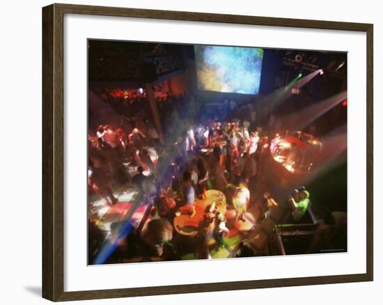 Young People Dance in the Hollywood Night Club, at the Stalin Cinema, Tallinn, Estonia-Yadid Levy-Framed Photographic Print